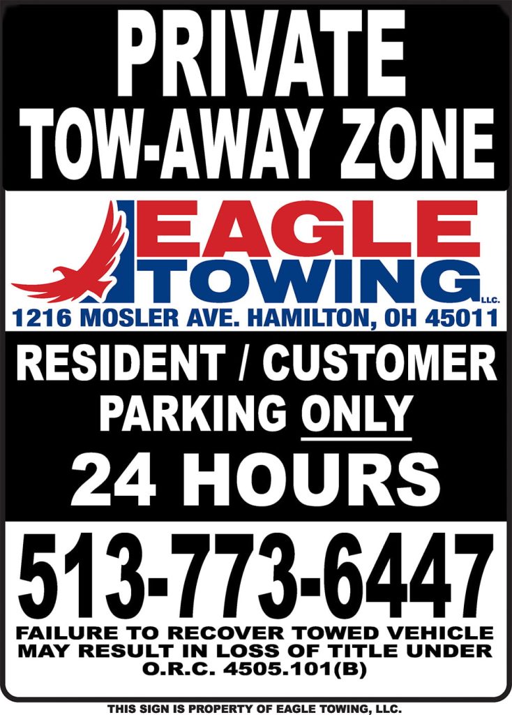 Order Your Free Sign Eagle Towing LightDuty Towing Hamilton